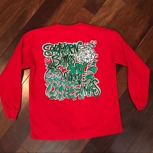 Southern Belle red Merry Christmas tee shirt